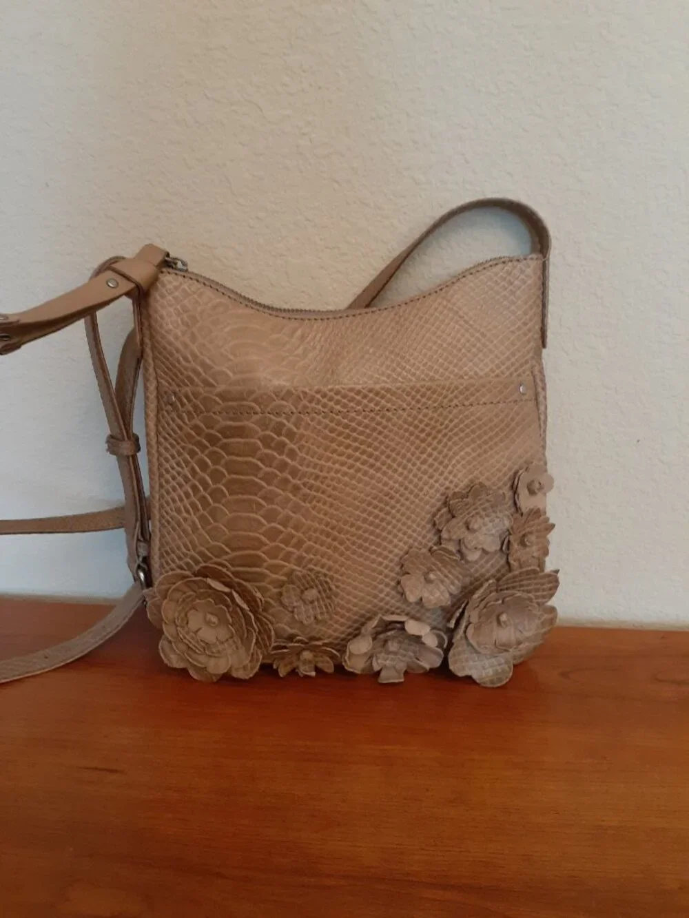 Frye Melissa Floral Leather Crossbody Bag